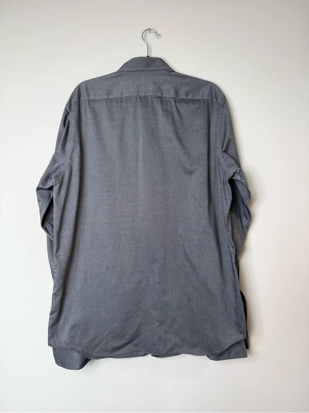 Banana Republic Men's Non-Iron Slim Fit Gray Dress Shirt - Size L